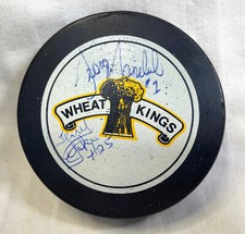 Vintage, *AUTOGRAPHED*, Official Puck, WHL, Brandon Wheat Kings, 