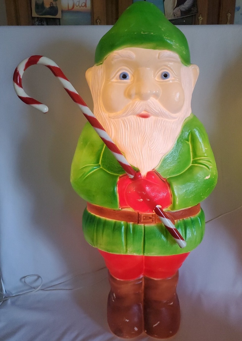2 Blow Mold Christmas Elf 28" Union Don Featherstone Leprechaun Gnome