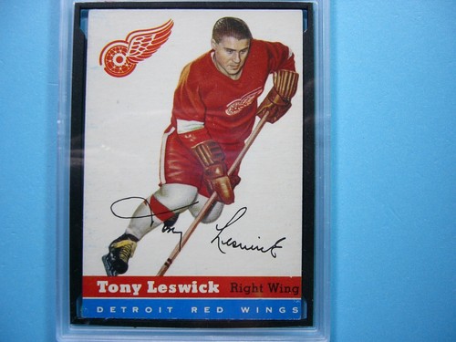 1954/55 TOPPS NHL HOCKEY CARD #45 TONY LESWICK KSA 7.5 NM+ SHARP!! 54/55 GL - Picture 3 of 4