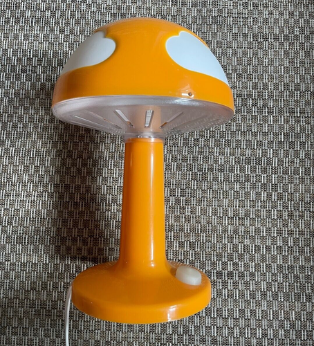Retro Vintage Ikea Skojig Mushroom Bedside Lamp (Light Child Cloud Nightlight)