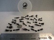 FLY FISHING FLIES  Custom Hand Tied (28 pcs.) Lot 6 BLACK ANT ASSORTMENT