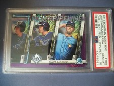2017 BOWMAN CHROME MEGA BOX Talent Pipeline Rays Purple Ref /250 PSA GEM MINT 10