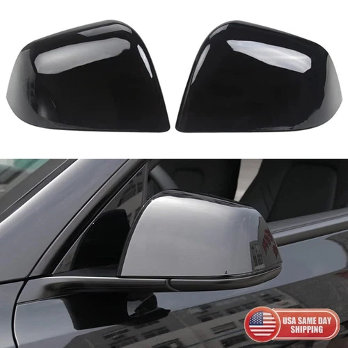 2020-2024 Tesla Model Y Bright Gloss Black Side Mirror Rearview Cover Sport