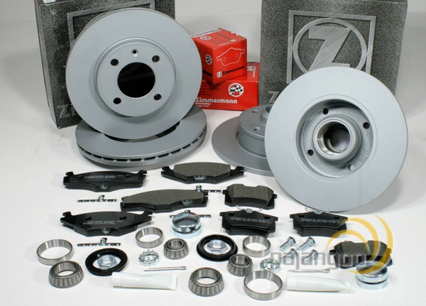 Zimmermann Bremsscheiben BremsbeläGe Radlager Vorne Hinten FüR VW Golf II GTI-image