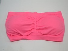Zenana Convertible Strapless Seamless Bandeau Bra 6.5" W Candy Pink One Size NEW