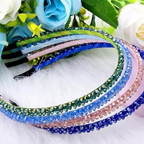 10 Stück Strass Stirnbänder für Mädchen Kristall Stirnband Glitzer Stirnbänder Schienbein - Bild 3 von 4
