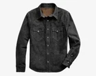 Men Suede Leather Trucker Premium Western Wear Shirt - Suede Leather Shirt