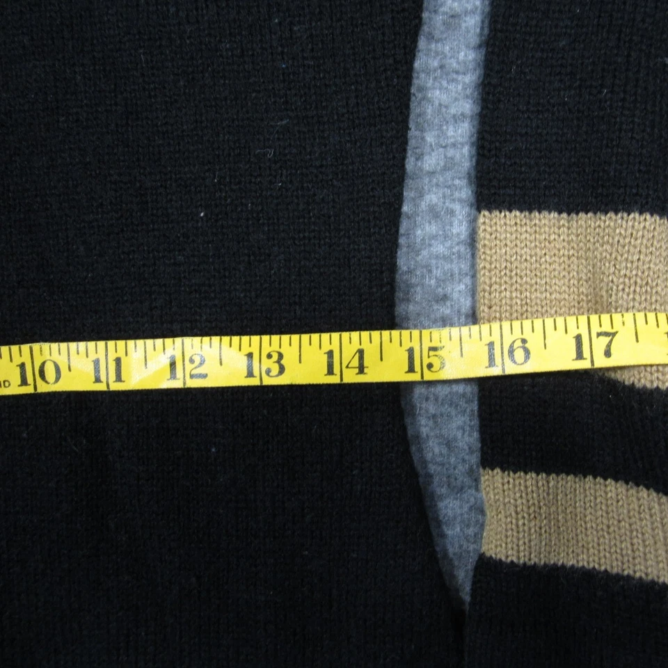 Vestido Suéter De Colección Newport News Estilo Fácil Para Mujer M Negro Tostado Rayas Dinero Antiguo Foto 4 de 4