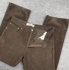 Levi's 559 Relaxed Straight Jeans Corduroy Men's 34X30 Fit 32X29 Brown