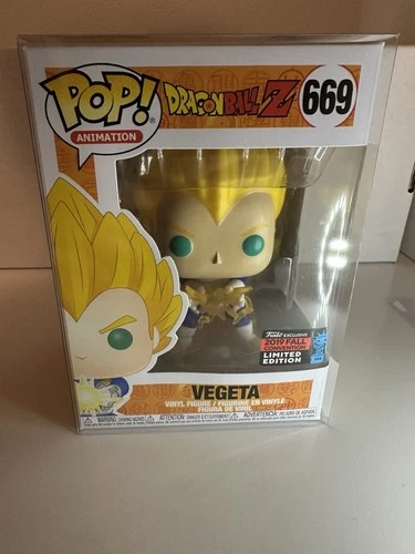 Funko Pop! Dragon Ball Z Vegeta #669 NYCC 2019 Exclusive with Vinyl Protector