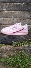 Adidas Continental Pink Trainers Shoes size 4.5 Uk Womens Footwear 