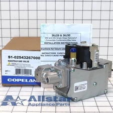 S1-02543267000 York Furnace 1/2" x Flange Natural/LP Gas Valve (24V)