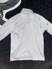 Nike Dri-FIT 1/4 Zip Pullover Mock Neck Long Sleeve Gray Men's Size L