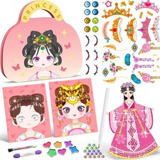 Art Craft Activity for Kids Paper Craft Kits Princess Dress Up Set