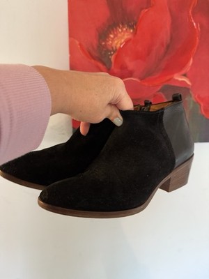 Madewell The Charley Boot Ankle Bootie Women's 7.5 Black Leather Zip Boots Shoes