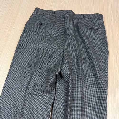 Vintage Wool Houndstooth Trousers Pleated 36x29 men's Pants 90s ivy trad preppy, $29.99 - Photo 4