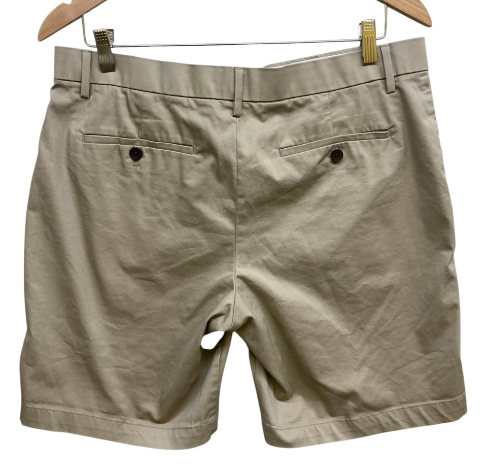 Pantalones Cortos Hombre Banana Republic 33 Beige Caqui Algodón Chino Foto 3 de 4