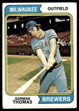 1974 Topps Gorman Thomas Rookie Milwaukee Brewers #288