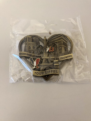 Kühlschrankmagnet, Paris  Notre Dame, Arc de Triomphe und Eiffelturm, 3 D, neu.