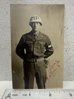 Vintage Snapshot Photo US Military Soldier In Uniform MP World War 2 WWII 1945