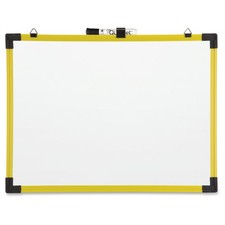 Quartet Quartet Industrial Magnetic Whiteboard - 4' X 3', Yellow Frame