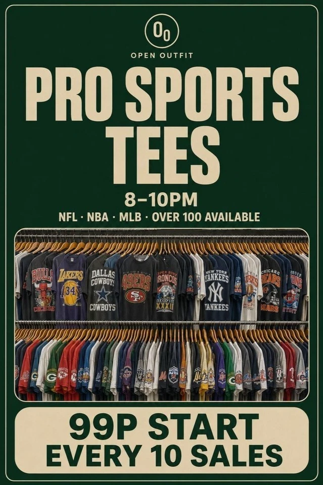 PRO SPORTS TEES NFL NHL NBA COLLEGE