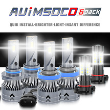 24000k Led Headlightfog Light Bulbs Kit For Chevy Silverado 1500 2500 2007-2015