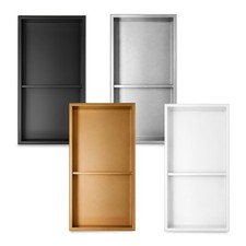 Stainless Steel Shower Niche Slimline 80mm Depth Shower Wetroom Bathroom Shelves