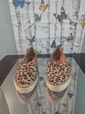 Dr.Scholl's Cheetah Print Flat Espadrilles Slip On Shoes