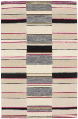 Hand-Tufted 5x8 Multicolored Stripes Rug Modern Kids Bedroom Decor Carpet