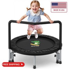 BCAN SP1 36'' Kids Toddler Trampoline Indoor, Foam Handle FED Fitness