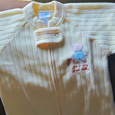 Carter's Wearable Blanket Sleep Sack Cream Polyester Teddy Bear One Size Zip