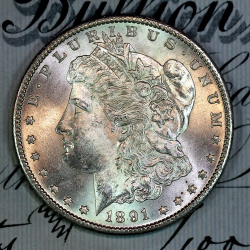 * 1891-S * SOLID+ GEM BU MS MORGAN SILVER DOLLAR * FROM ORIGINAL COLLECTION