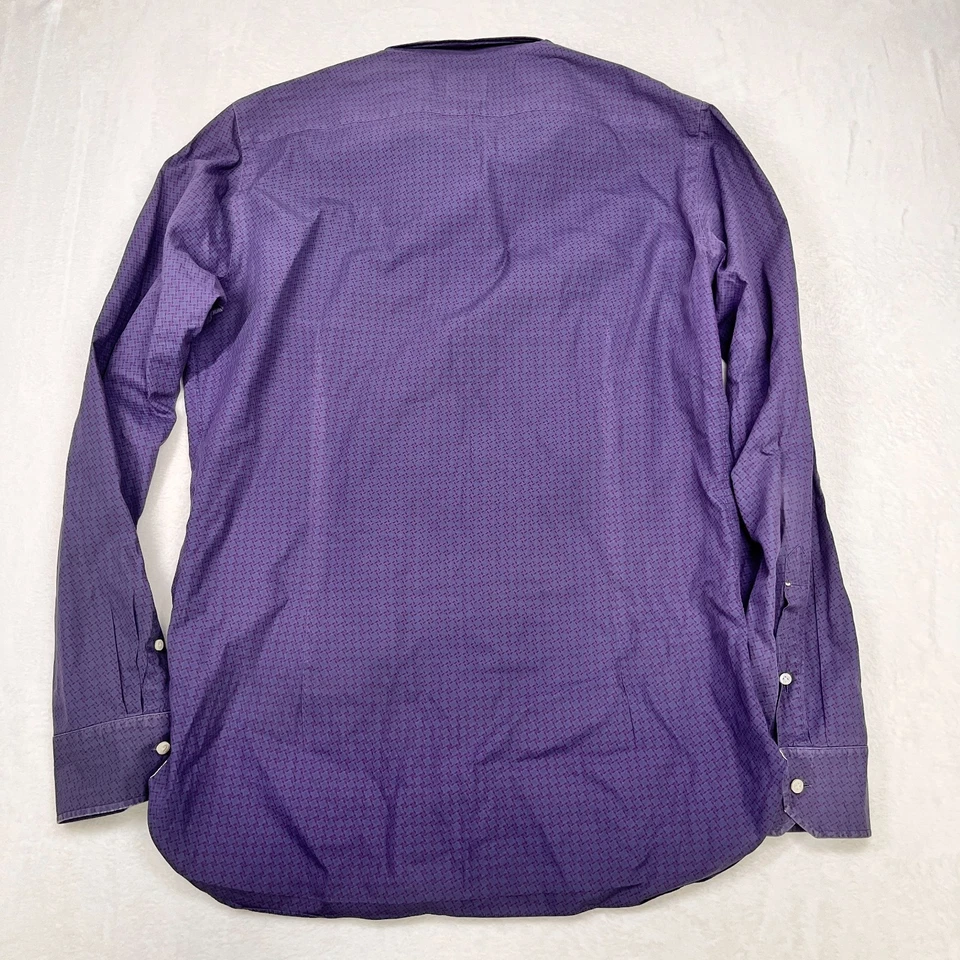 Camisa social masculina Luigi Borrelli Napoli 16.5 42 feita na Itália - Imagem 3 de 4