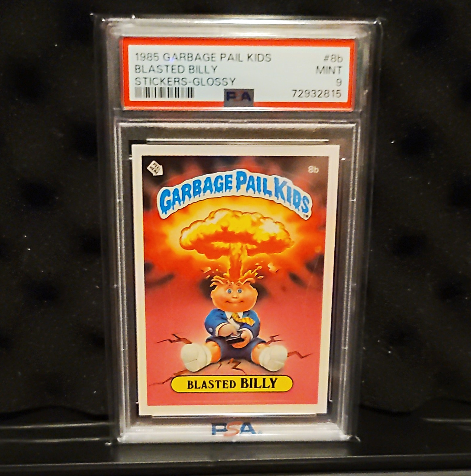 1985 Topps Garbage Pail Kids GPK OS1 #8b Blasted Billy PSA 9 GLOSSY STUNNER!