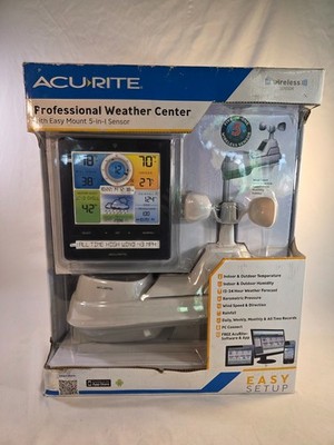 Acurite Professional Weather Center Wireless 5 in 1 Sensor Indoor Outdoor New