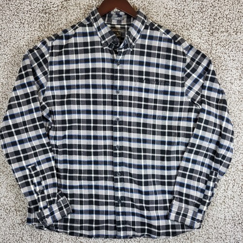 Eddie Bauer Mens XL Classic Fit Plaid Flannel Shirt Button Up Long Sleeve - Picture 2 of 10