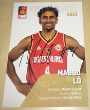 Maodo L&ouml; Lo Autogrammkarte Druck Deutschland DBB Basketball Weltmeister 2023 #2