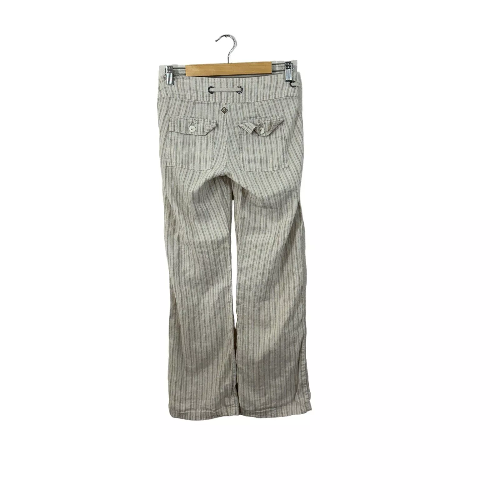prana 2 steph organic cotton hemp stripes straight leg pants