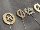 4 Swedish Army Ww2 miniature Awards pistol rifle skiing