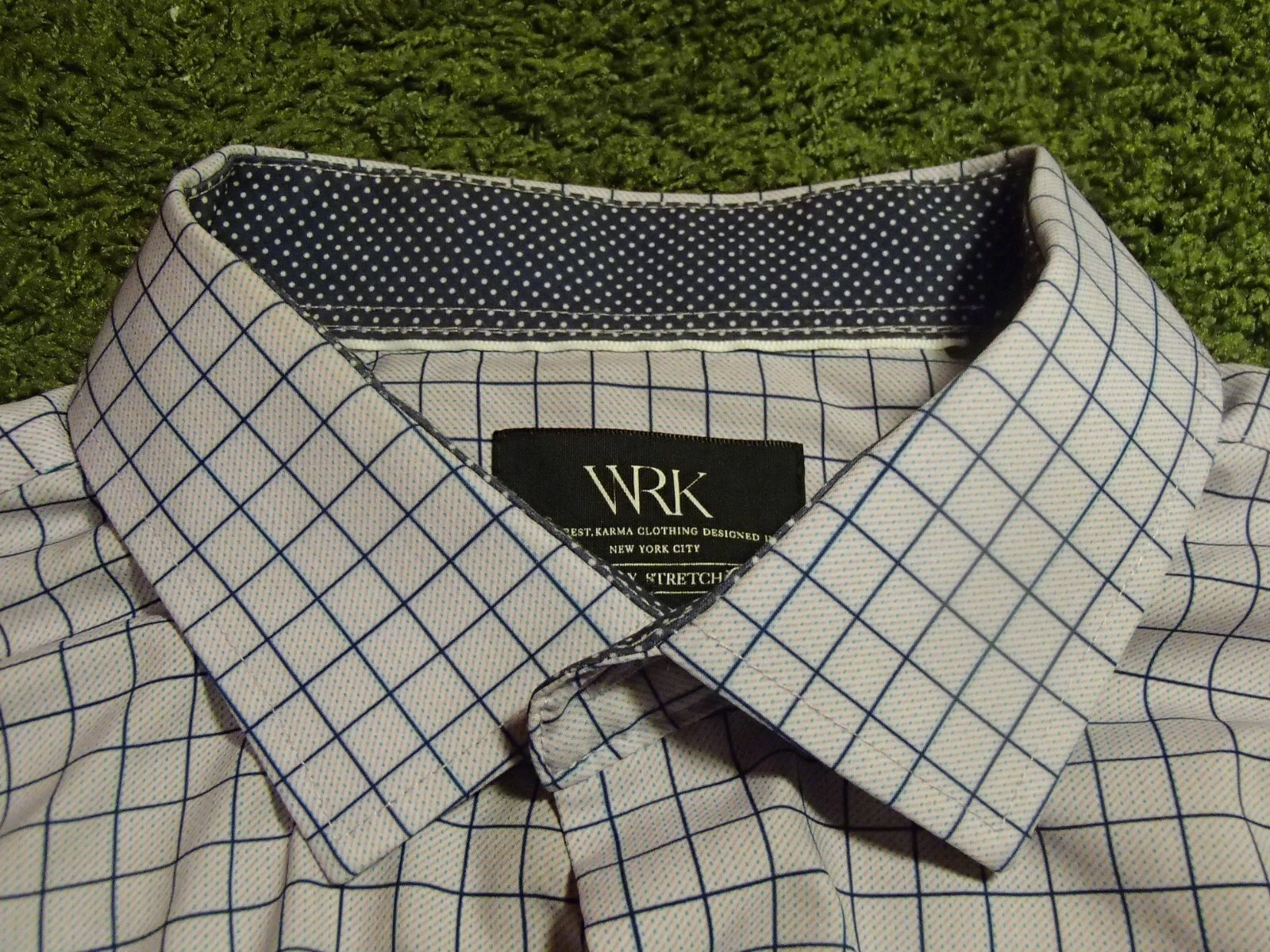 WRK performance shirt quick dry no iron stretch flip cuff cool light 17.5 mens