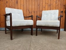 Poltrona poltrona club vintage anni 60 danese retrò legno easy chair midcentury 1/5