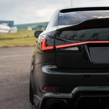 Smoked LED Tail Light Kit For Lexus IS250 IS350 ISF 2006-2013 w/ Trunk Light Bar