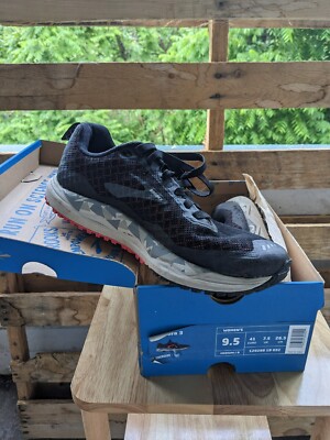 Brooks Woman's Caldera 3, Trail Running, Size 9.5, Black, Gray, & Coral/Orange