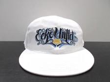 Ecko Hat Cap Fitted Mens 7 3/4 White Blue Rhino Hip Hop Streetwear 90s Y2K