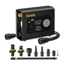 Fanttik S300 Cross Portable Tire Inflator,Paddle Board Pump W Light & Power Bank