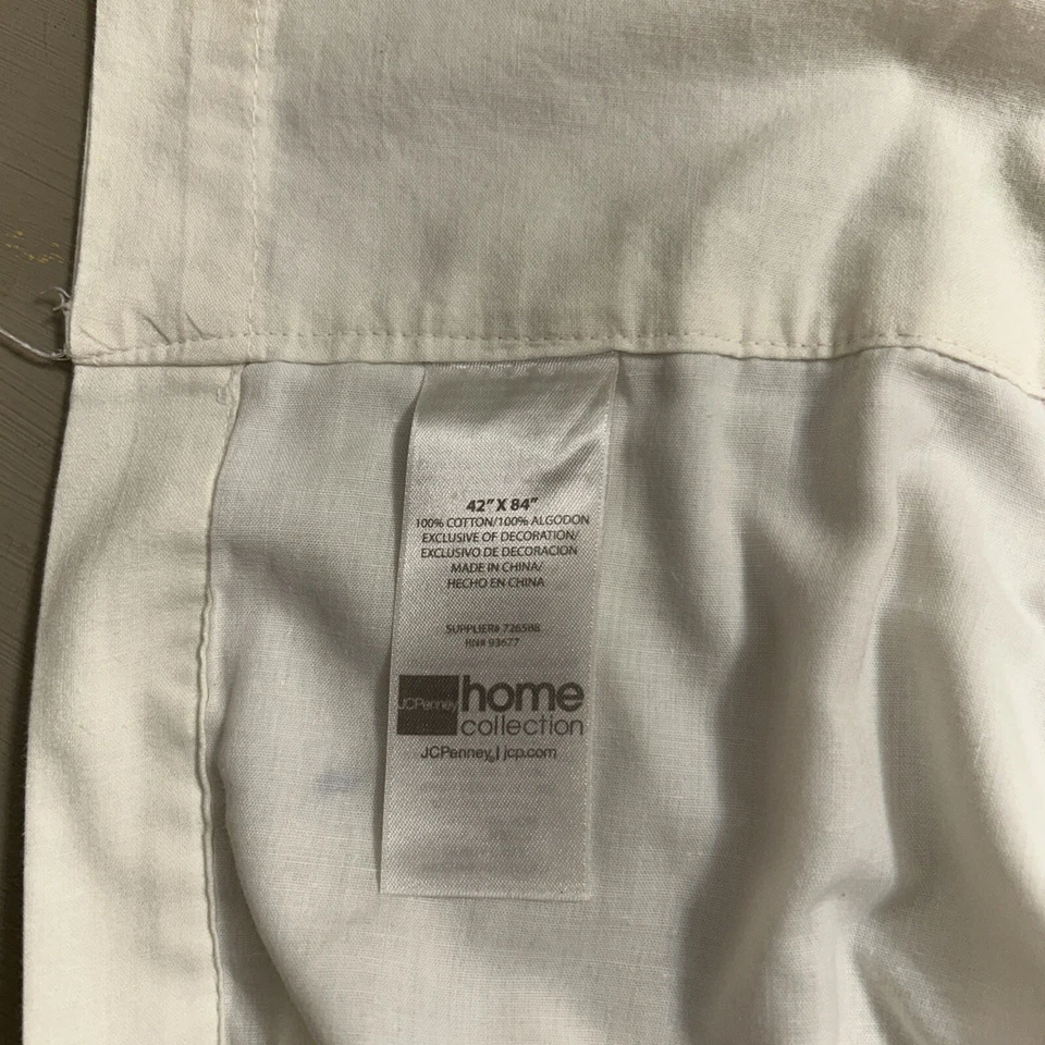 "Cortina de campo floral JC Penney Home bordada floral 1 panel 42"" X 84""" Foto 4 de 4