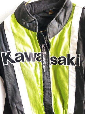 Vintage Kawasaki ZX Rider green motorcycle jacket Authentic Vintage Kawasaki ZX Rider green motorcycle jacket Authentic