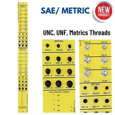 Nut Bolt Thread Checker SAE/Metric Garage Truck Car Mechanical Work Wall Mounted