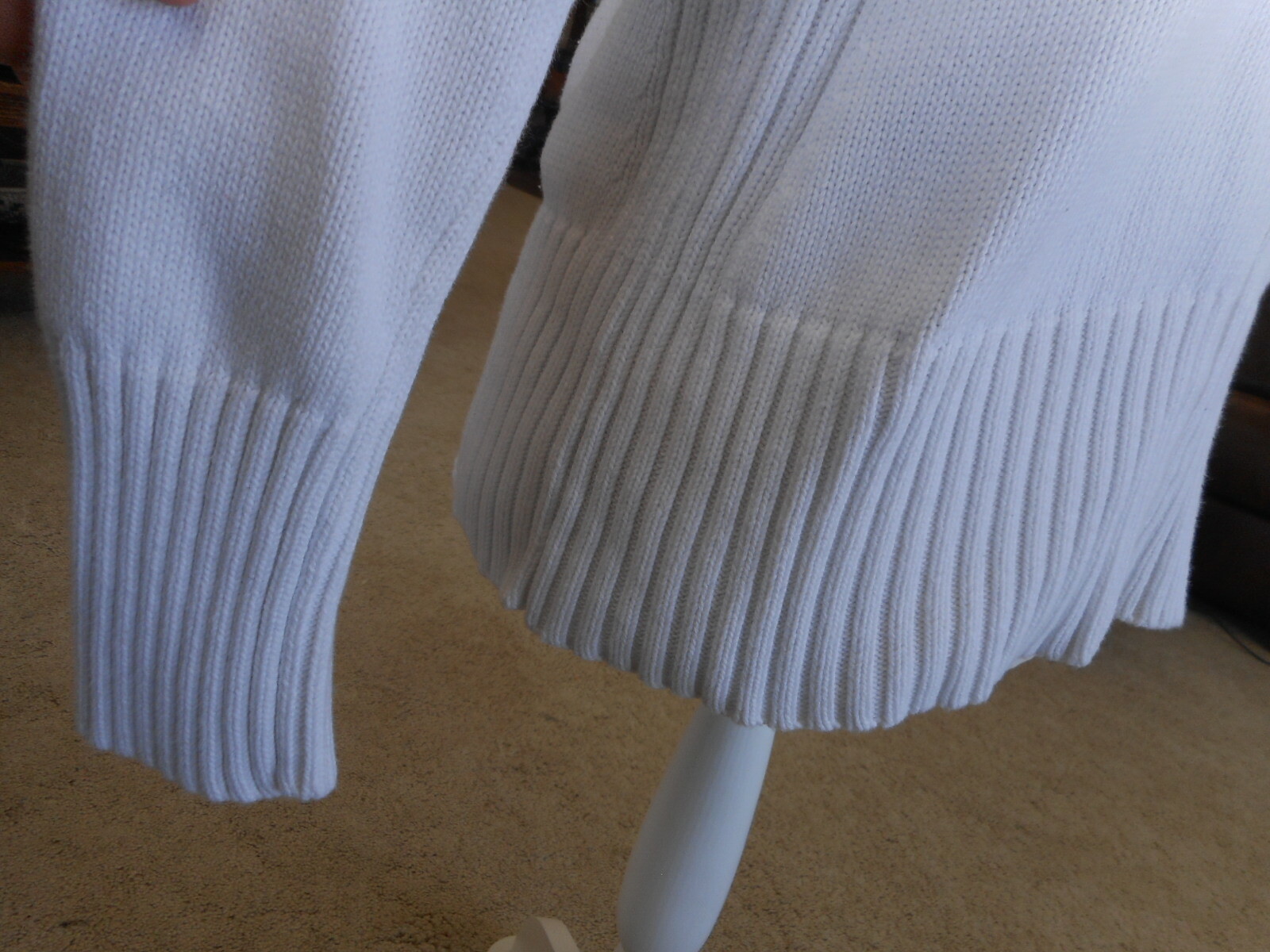 Small Winter White Pendleton Cardigan Sweater Zip… - image 7